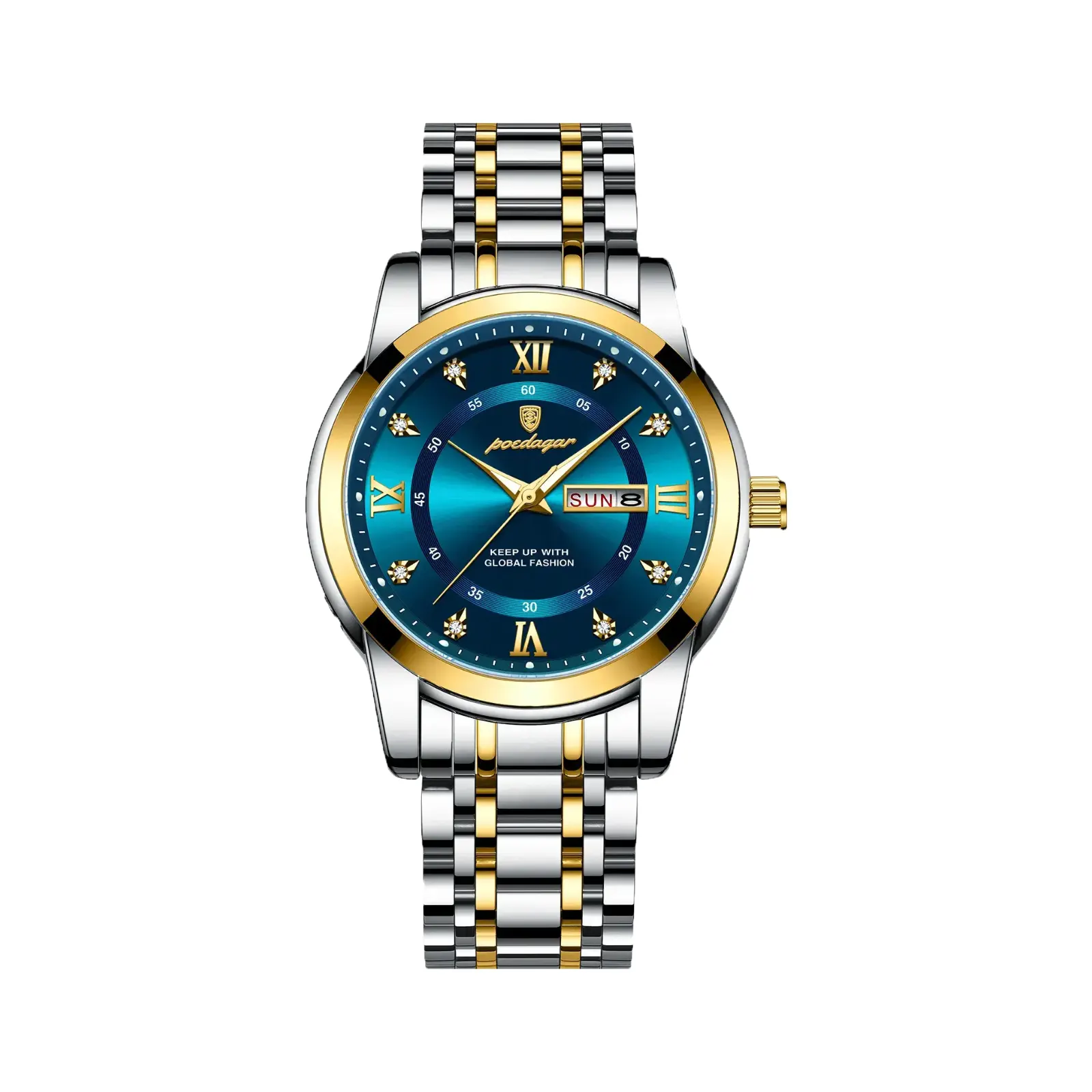 Poedagar 936 Blue Dial Quartz Couple Watch
